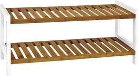 Regál na topánky (botník) Lena, bambusové drevo, 2 police%