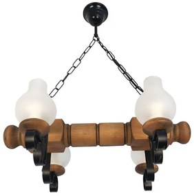 Brilagi - Luster na reťazi RUSTIC 4xE14/40W/230V buk