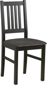 Jedálenská stolička Bono, čierna/tmavo šedá látka%