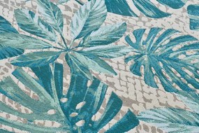 Koberec Hanse Home Flair Tropical Leaves tyrkysový