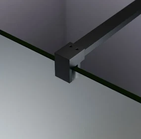 Erga Paris, sprchová zástena Walk-In 80x200 cm, 8mm sklo námraza, čierny profil, ERG-V02-PARIS-080x200-FR-BK
