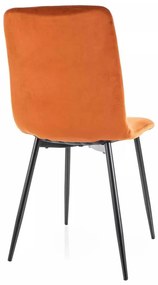Jedálenská stolička Freville Velvet, oranžová