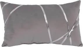 Dekoračný vankúš Vanessa 30x50 cm, strieborný%