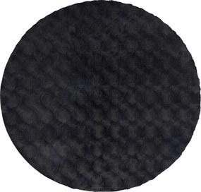 Obsession, Kusový koberec Diamond Cut 800 Anthrazit kruh, 120x120 (priemer) kruh, čierna, obývacia izba