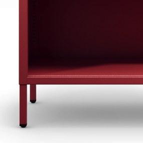 Nízky policový regál LUCA, 1000 x 900 x 350 mm, Modern: červená farba