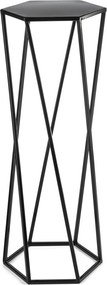 STOJAN NA KVETINÁČ HEXAGON 70X24X27 CM ČIERNA