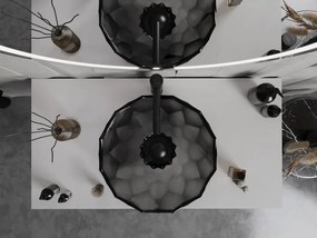 Mexen Inga, sklenené umývadlo na dosku 44 x 44 cm, čierna, 24074470