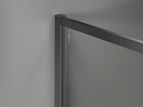 Mexen Kioto-XF, sprchová zástena s rámom 160 x 202 cm, 10mm číre sklo, grafitový profil, 800-160-104-95-00-X