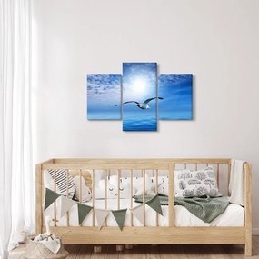 Obraz - Čajka nad morom (90x60 cm)