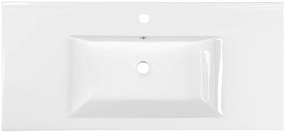 Aqualine Aqualine, ZUNO 100 nábytkové umývadlo 100x45 cm, biela, 9100