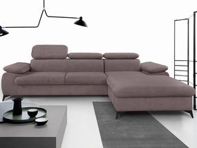 Rohová sedacia súprava Scala, staroružová látka, pravý roh