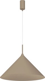Závesné svietidlo Capital, 1x tmavobéžové kovové tienidlo, (fi 46cm), be