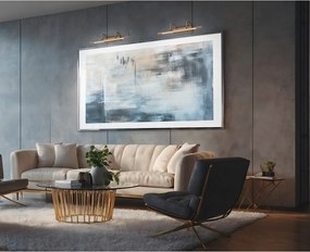 LED nástenné svietidlo v mosadznej farbe Cuadro – Trio