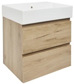 Kúpeľňová skrinka 2 zásuvky s umývadlom SAT B-Way 59x50x45 cm BWAY260OAKU2BI, 1 ks