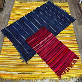 Luxusný ručne tkaný koberec - Modrý 150x90cm