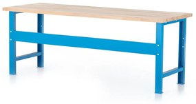 Dielenský stôl Basic s čelnou doskou 200 x 80 cm, modrá