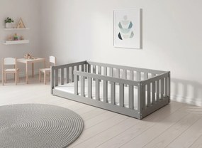 Detská posteľ BELLA SIMA 160x80 Montessori z masívu – grafitová