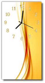Sklenené hodiny vertikálne Art wave farebné grafiky 30x60 cm