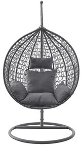 Hojdacie kreslo Izeda sivý s poduškou