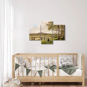 Obraz - French 19th Century, Race Course at Longchamps, reprodukcia (90x60 cm)