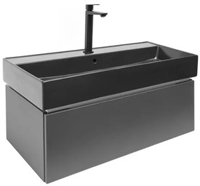 Kúpeľňová skrinka s umývadlom SAT Feel 100x30x46 cm antracit SATFEEL100ANTU3B