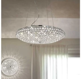 Ideal Lux - LED Krištáľový luster na lanku KING 12xG9/3W/230V pr. 65 cm chróm ID088013