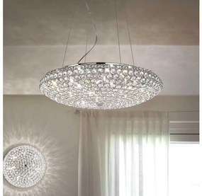 Ideal Lux - LED Krištáľový luster na lanku KING 12xG9/3W/230V pr. 65 cm chróm