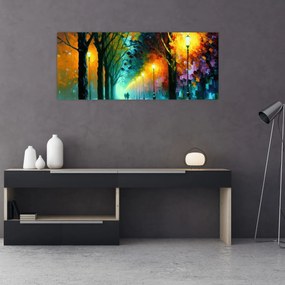 Obraz - Nočná prechádzka (120x50 cm)