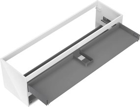 Mexen Box-A, závesná skrinka 160 cm, 2 zásuvky, biela lesklá, 91AX0-1600-470-2-00