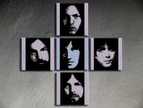 Ručne maľovaný POP Art obraz Pink Floyd 4 dielny  pf | rôzne rozmery