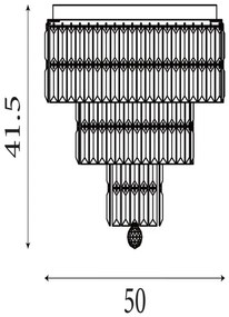 Searchlight 61321-6SB - Stropné svietidlo EMPIRE 6xE14/60W/230V IP44