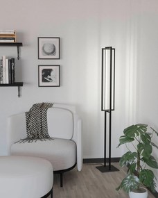 EGLO LED dizajnová stojacia lampa SIBERIA, 34W, teplá-studená biela, čierna