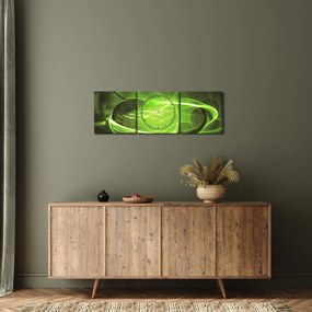 Moderný abstraktný obraz (s hodinami) (90x30 cm)
