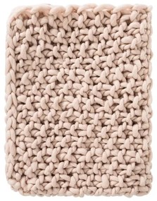 MERADISO® Pletená deka hrubej priadze, 120 x 150 c, béžová (100285408)
