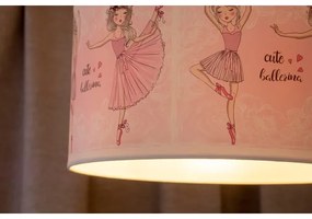 Duolla - Detský luster na lanku PRINT M 1xE27/40W/230V pr. 35 cm baletky