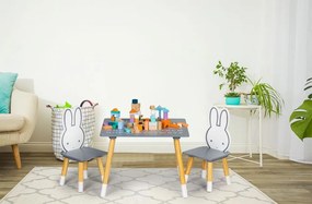 Eco Toys Detský stôl so stoličkami, Bunny