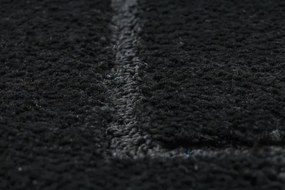 Kúpeľňový koberček SUPREME LINES línie, čierny kruh