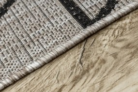 Koberec Šnúrkový SIZAL FLOORLUX 20508 strieb. / čierny Trojuholníky