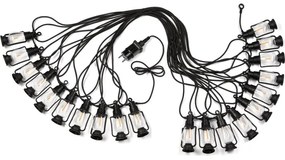 Vonkajšia dekoračná reťaz GIRLANDA 20xLED 20m IP44 teplá biela