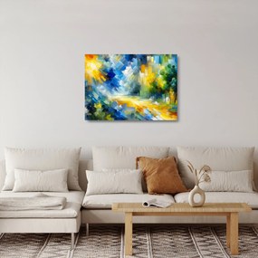 Sklenený obraz - Abstraktný slnečný deň (70x50 cm)