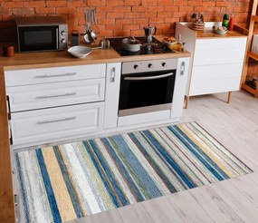 Protišmykový koberec / behúň ANDRE 35950 modrý / žltý