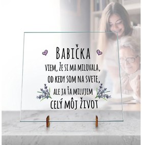 Ahome Dekoračná Sklenená doska - Babička, celý život