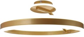 LED Stmievateľný prisadený luster LED/86W/230V 3000-6500K zlatá + diaľkové ovládanie