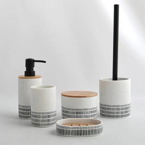 Biely kúpeľňový organizér na vatové tampóny z polyresínu Yuma – Spirella