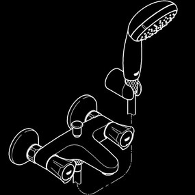 GROHE 2546010A - Vaňová batéria COSTA L DN 15 lesklý chróm