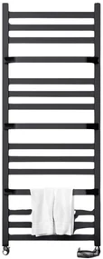Regnis LOX DUO, vykurovacie teleso 530x1800mm, 765W, čierna matná, LOXDUO1810/540/D50/BLACK