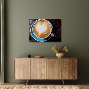 Sklenený obraz - Latte Art (70x50 cm)