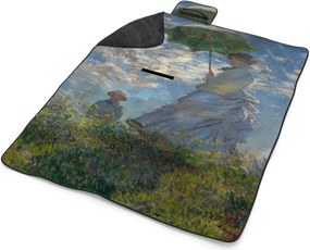 Sablio Plážová deka Dáma so slnečníkom - Claude Monet: 200x140 cm