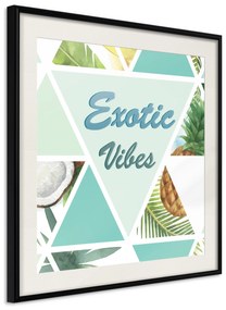 Artgeist Plagát - Exotic Vibes (Square) [Poster] Veľkosť: 30x30, Verzia: Čierny rám s passe-partout