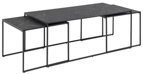 Súprava konferenčných stolíkov ALMA, 3 ks, antracit